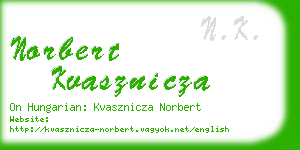 norbert kvasznicza business card